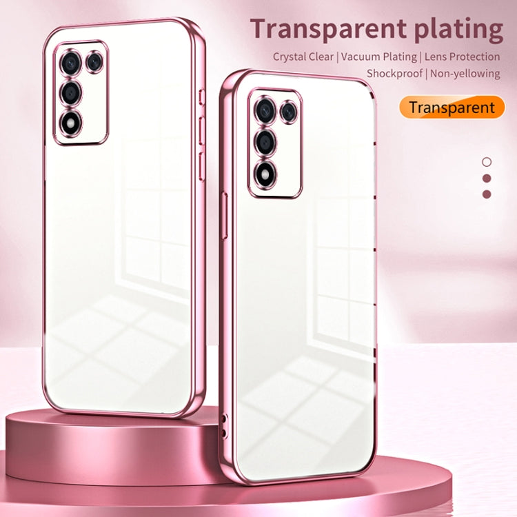 For OPPO K9s / K10 Energy Transparent Plating Fine Hole Phone Case(Blue) - OPPO Cases by PMC TechLife | Online Shopping South Africa | PMC TechLife | Buy Now Pay Later Mobicred