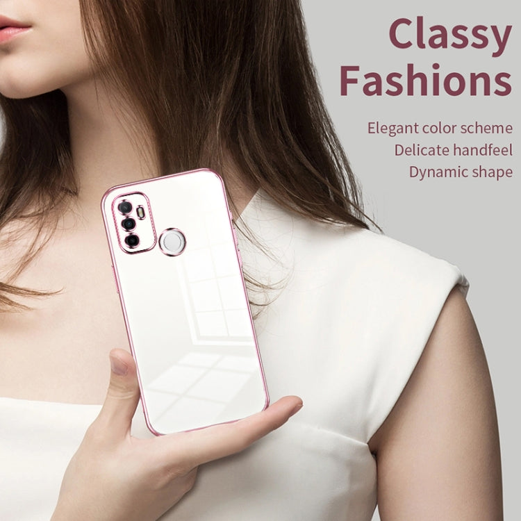 For OPPO A53 2020 / A32 / A11s  Transparent Plating Fine Hole Phone Case(Purple) - OPPO Cases by PMC Jewellery | Online Shopping South Africa | PMC Jewellery | Buy Now Pay Later Mobicred