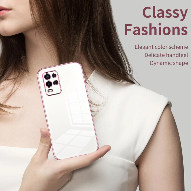 For OPPO K9x Transparent Plating Fine Hole Phone Case(Gold) - OPPO Cases by PMC TechLife | Online Shopping South Africa | PMC TechLife | Buy Now Pay Later Mobicred