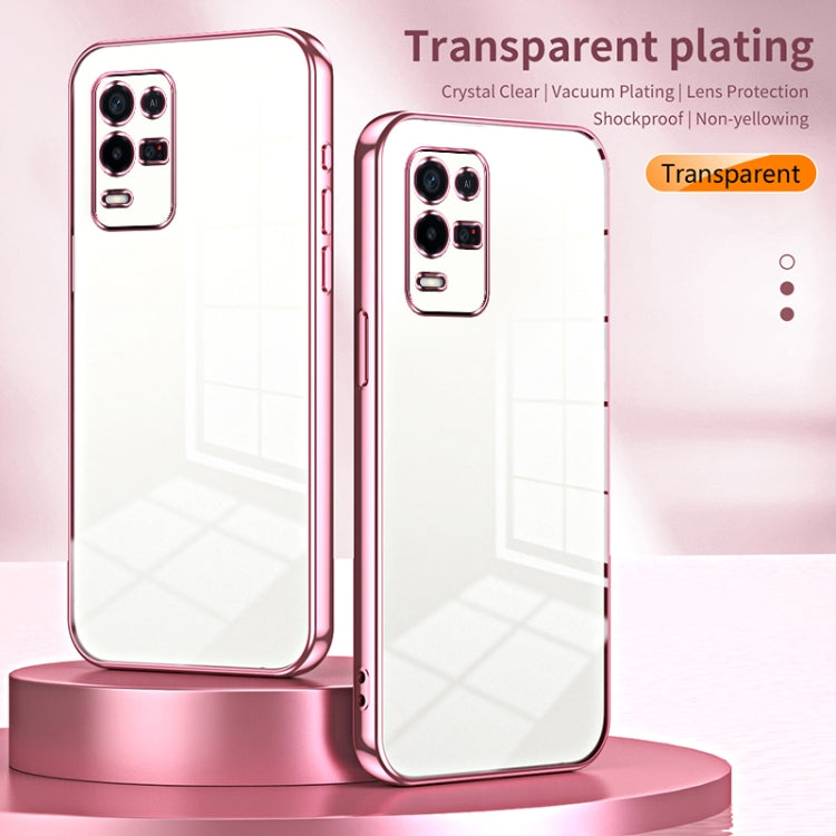 For OPPO K9x Transparent Plating Fine Hole Phone Case(Transparent) - OPPO Cases by PMC TechLife | Online Shopping South Africa | PMC TechLife | Buy Now Pay Later Mobicred