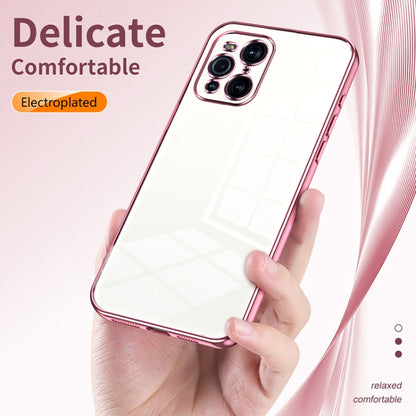 For OPPO Find X3 / Find X3 Pro Transparent Plating Fine Hole Phone Case(Black) - OPPO Cases by PMC Jewellery | Online Shopping South Africa | PMC Jewellery | Buy Now Pay Later Mobicred