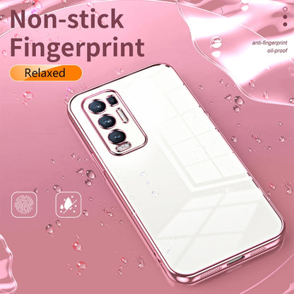 For OPPO Reno5 Pro+ Transparent Plating Fine Hole Phone Case(Purple) - OPPO Cases by PMC Jewellery | Online Shopping South Africa | PMC Jewellery | Buy Now Pay Later Mobicred
