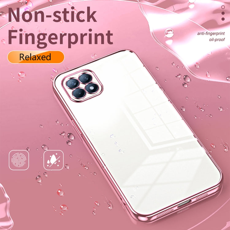 For OPPO Reno4 SE Transparent Plating Fine Hole Phone Case(Transparent) - OPPO Cases by PMC Jewellery | Online Shopping South Africa | PMC Jewellery | Buy Now Pay Later Mobicred