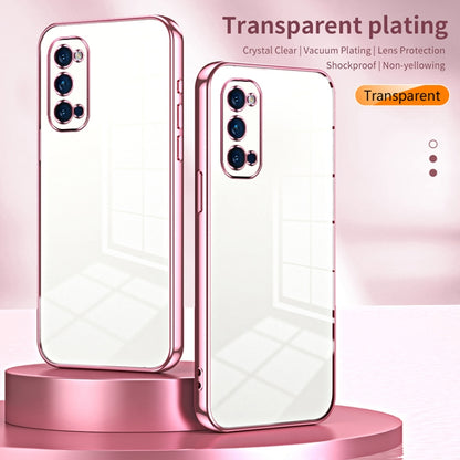 For OPPO Reno4 Pro Transparent Plating Fine Hole Phone Case(Purple) - OPPO Cases by PMC Jewellery | Online Shopping South Africa | PMC Jewellery | Buy Now Pay Later Mobicred