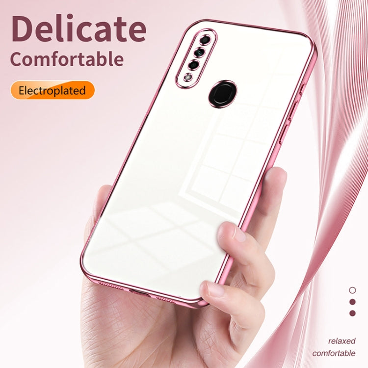 For OPPO A8 / A31 2020 Transparent Plating Fine Hole Phone Case(Transparent) - OPPO Cases by PMC Jewellery | Online Shopping South Africa | PMC Jewellery | Buy Now Pay Later Mobicred