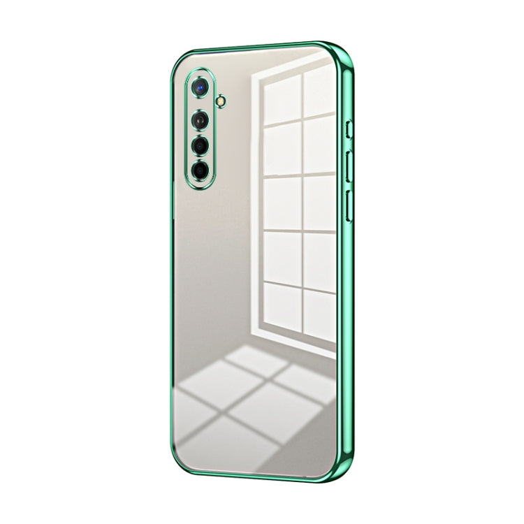 For OPPO K5 / Realme XT/XT 730G Transparent Plating Fine Hole Phone Case(Green) - OPPO Cases by PMC Jewellery | Online Shopping South Africa | PMC Jewellery | Buy Now Pay Later Mobicred