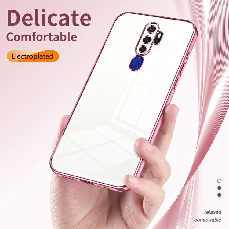 For OPPO A11x / A9 2020 Transparent Plating Fine Hole Phone Case(Gold) - OPPO Cases by PMC Jewellery | Online Shopping South Africa | PMC Jewellery | Buy Now Pay Later Mobicred