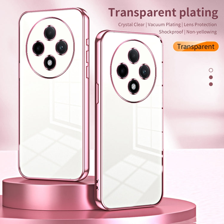 For OPPO A3 Pro Transparent Plating Fine Hole Phone Case(Silver) - OPPO Cases by PMC TechLife | Online Shopping South Africa | PMC TechLife | Buy Now Pay Later Mobicred