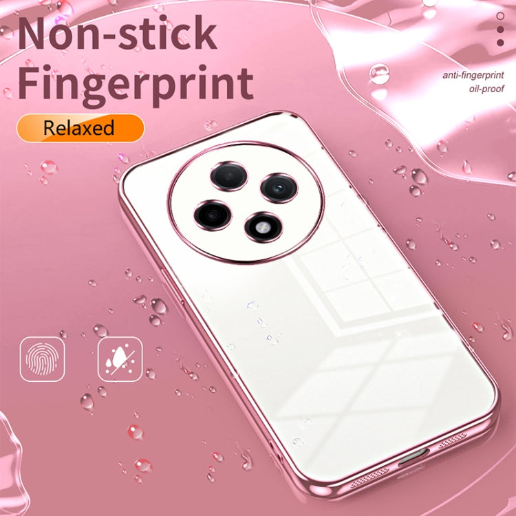For OPPO A3 Pro Transparent Plating Fine Hole Phone Case(Black) - OPPO Cases by PMC TechLife | Online Shopping South Africa | PMC TechLife | Buy Now Pay Later Mobicred