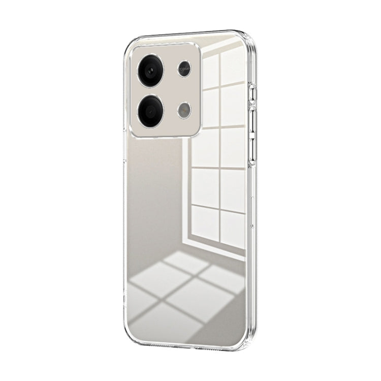 For Xiaomi Redmi Note 13 5G Transparent Plating Fine Hole Phone Case(Transparent) - Note 13 Cases by PMC Jewellery | Online Shopping South Africa | PMC Jewellery | Buy Now Pay Later Mobicred