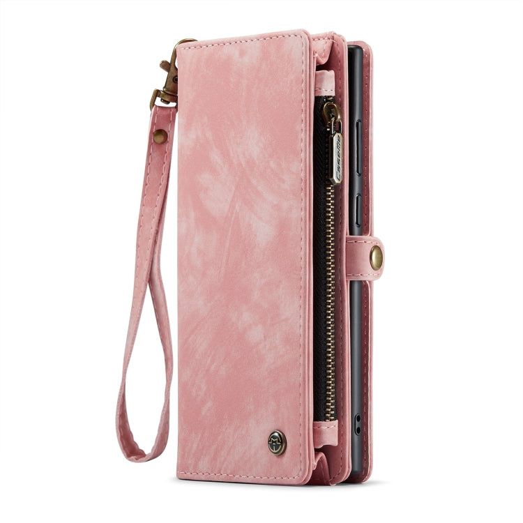For Samsung Galaxy S24 Ultra 5G CaseMe 008 Detachable Multifunctional Leather Phone Case(Pink) - Galaxy S24 Ultra 5G Cases by CaseMe | Online Shopping South Africa | PMC Jewellery
