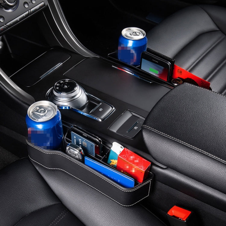 Car Multi-functional Console Box Cup Holder Seat Gap Side Storage Box, Frizzled Feather Style, Color:Red(Main Driver Seat) - Stowing Tidying by PMC TechLife | Online Shopping South Africa | PMC TechLife | Buy Now Pay Later Mobicred