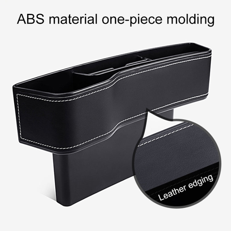 Car Multi-functional Console Box Cup Holder Seat Gap Side Storage Box, Leather Style, Color:Beige(Front Passenger Seat) - free shipping - PMC TechLife - Order now!
