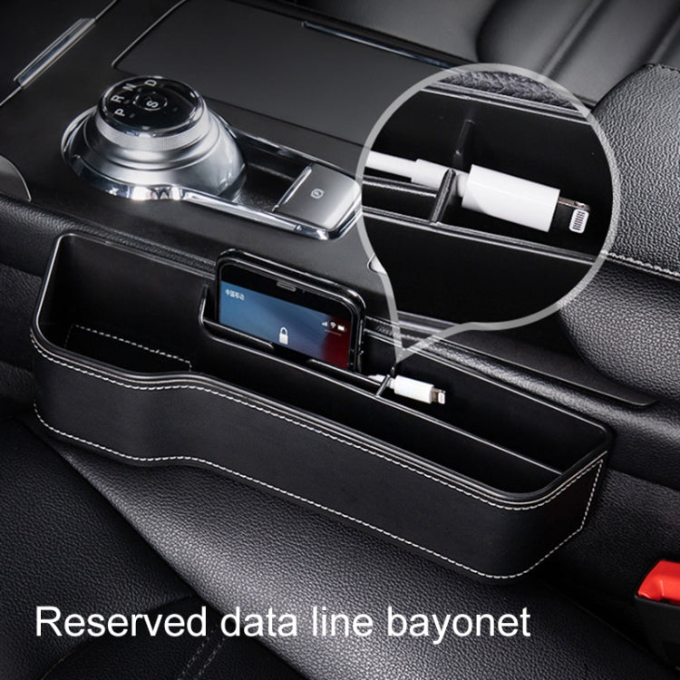 Car Multi-functional Console Box Cup Holder Seat Gap Side Storage Box, Leather Style, Color:Beige(Front Passenger Seat) - free shipping - PMC TechLife - Order now!