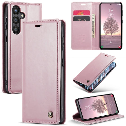 For Samsung Galaxy A35 5G CaseMe 003 Crazy Horse Texture Flip Leather Phone Case(Pink) - Galaxy Phone Cases by CaseMe | Online Shopping South Africa | PMC Jewellery | Buy Now Pay Later Mobicred