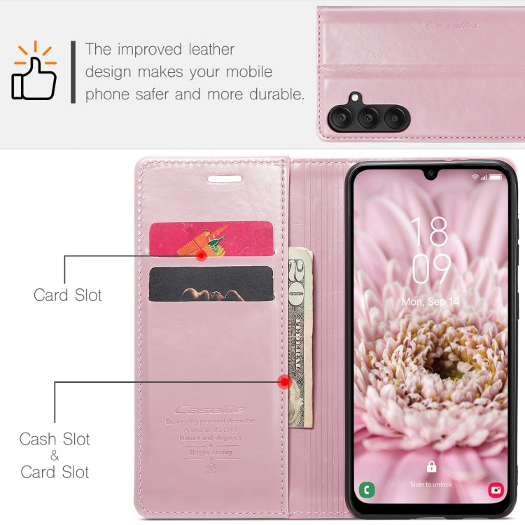 For Samsung Galaxy A25 CaseMe 003 Crazy Horse Texture Flip Leather Phone Case(Pink) - Galaxy Phone Cases by CaseMe | Online Shopping South Africa | PMC Jewellery | Buy Now Pay Later Mobicred