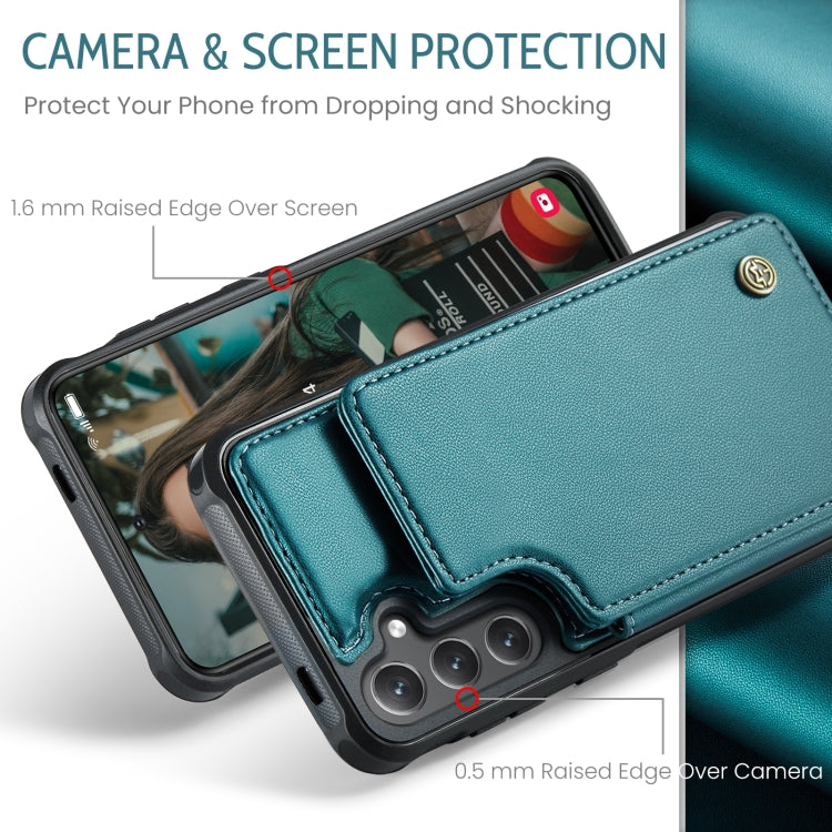 For Samsung Galaxy S24+ 5G CaseMe C22 PC+TPU Business Style RFID Anti-theft Leather Phone Case(Blue Green) - Galaxy S24+ 5G Cases by CaseMe | Online Shopping South Africa | PMC Jewellery | Buy Now Pay Later Mobicred