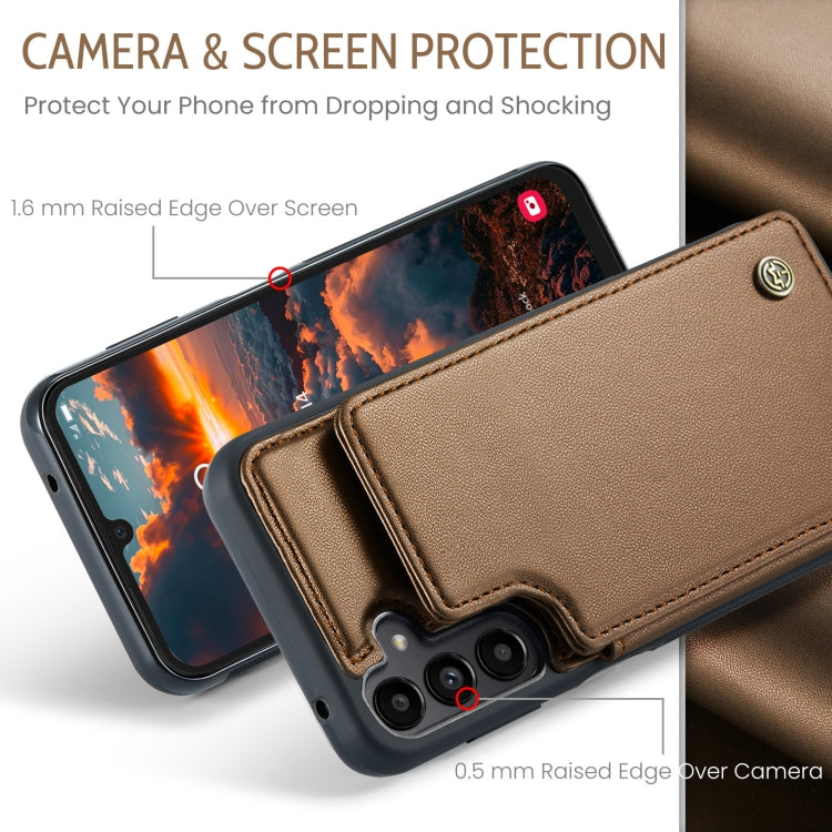 For Samsung Galaxy A25 4G CaseMe C22 PC+TPU Business Style RFID Anti-theft Leather Phone Case(Brown) - Galaxy Phone Cases by CaseMe | Online Shopping South Africa | PMC Jewellery | Buy Now Pay Later Mobicred