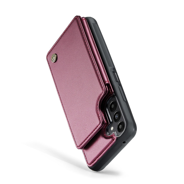 For Samsung Galaxy A25 4G CaseMe C22 PC+TPU Business Style RFID Anti-theft Leather Phone Case(Wine Red) - Galaxy Phone Cases by CaseMe | Online Shopping South Africa | PMC Jewellery | Buy Now Pay Later Mobicred