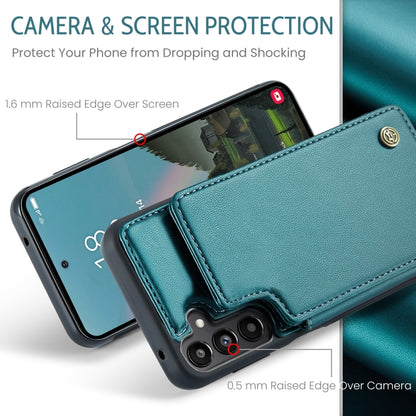 For Samsung Galaxy A55 5G CaseMe C22 PC+TPU Business Style RFID Anti-theft Leather Phone Case(Blue Green) - Galaxy Phone Cases by CaseMe | Online Shopping South Africa | PMC Jewellery | Buy Now Pay Later Mobicred