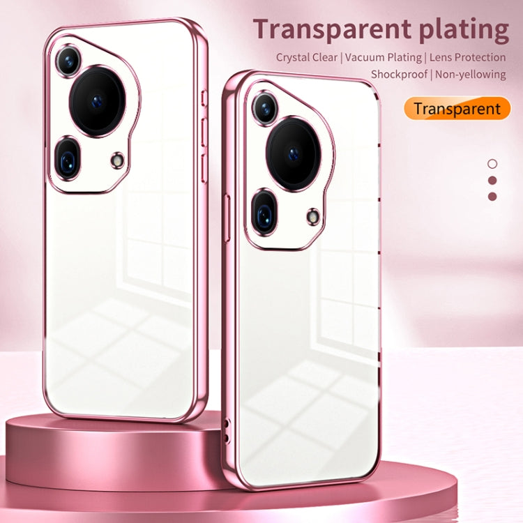 For Huawei Pura 70 Ultra Transparent Plating Fine Hole Phone Case(Purple) - Huawei Cases by PMC Jewellery | Online Shopping South Africa | PMC Jewellery | Buy Now Pay Later Mobicred