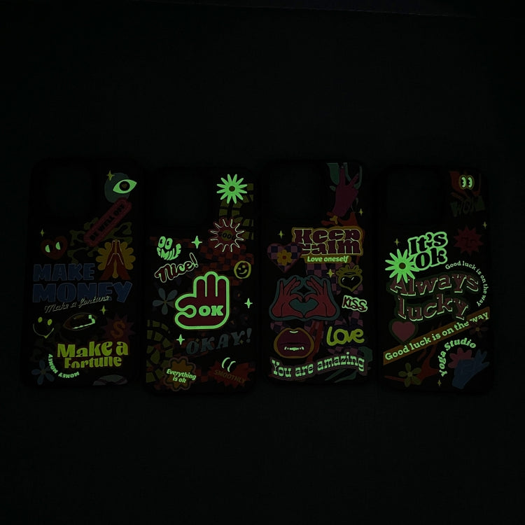 For iPhone 15 Trendy Graffiti Noctilucent Phone Cases(Make Money) - iPhone 15 Cases by PMC TechLife | Online Shopping South Africa | PMC TechLife