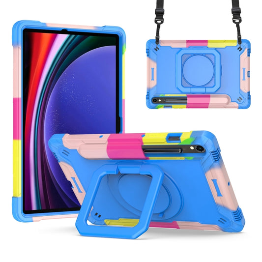 For Samsung Galaxy Tab S9 FE / S9 Handle Robot Silicone Hybrid PC Tablet Case(Camouflage Blue) - Galaxy Tab S9 Cases by PMC Jewellery | Online Shopping South Africa | PMC Jewellery | Buy Now Pay Later Mobicred