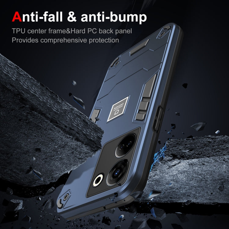 For Tecno Camon 20 Pro 4G 2 in 1 Shockproof Phone Case(Blue) - Tecno Cases by PMC TechLife | Online Shopping South Africa | PMC TechLife | Buy Now Pay Later Mobicred