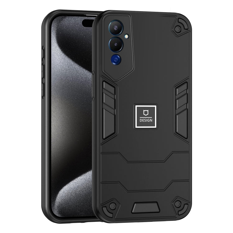 For Tecno Pova 4 Pro 2 in 1 Shockproof Phone Case(Black) - Tecno Cases by PMC TechLife | Online Shopping South Africa | PMC TechLife | Buy Now Pay Later Mobicred