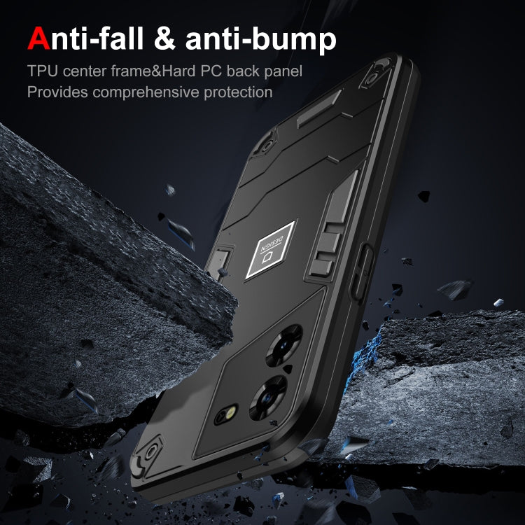 For Tecno Pova 5 2 in 1 Shockproof Phone Case(Black) - Tecno Cases by PMC TechLife | Online Shopping South Africa | PMC TechLife | Buy Now Pay Later Mobicred