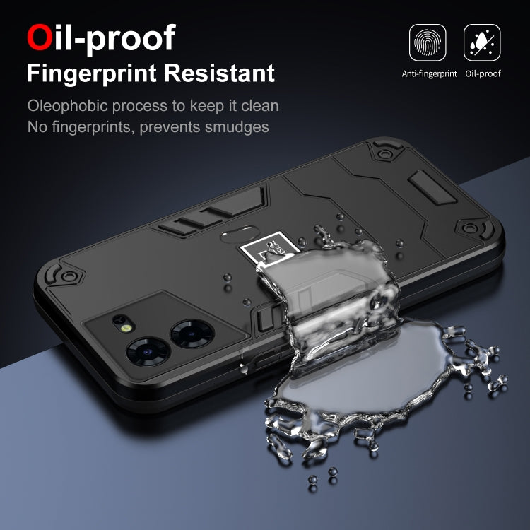 For Tecno Pova 5 Pro 2 in 1 Shockproof Phone Case(Black) - Tecno Cases by PMC TechLife | Online Shopping South Africa | PMC TechLife | Buy Now Pay Later Mobicred
