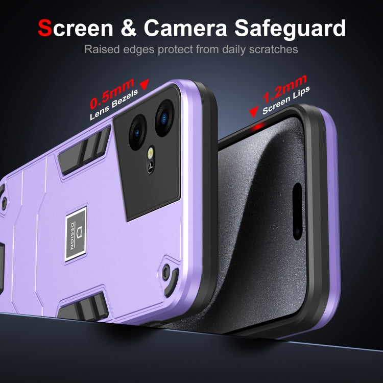 For Tecno Pova Neo 3 2 in 1 Shockproof Phone Case(Purple) - Tecno Cases by PMC TechLife | Online Shopping South Africa | PMC TechLife | Buy Now Pay Later Mobicred