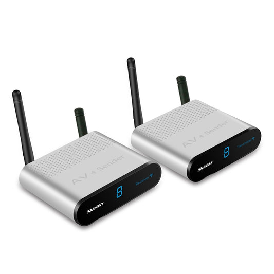 Measy AV230-2 2.4GHz Set-top Box Wireless Audio / Video Transmitter + 2 Receiver, Transmission Distance: 300m, AU Plug, with IR Extension Function - Set Top Box & Accessories by Measy | Online Shopping South Africa | PMC Jewellery | Buy Now Pay Later Mobicred