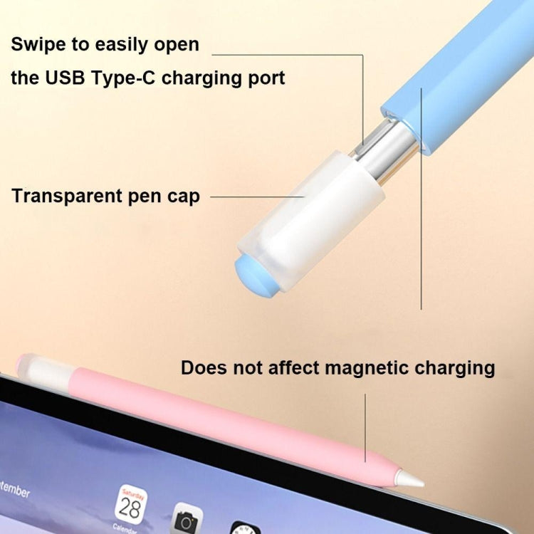 For Apple Pencil (USB-C) Jelly Silicone Stylus Pen Protective Cover(Purple) - Pencil Accessories by PMC TechLife | Online Shopping South Africa | PMC TechLife