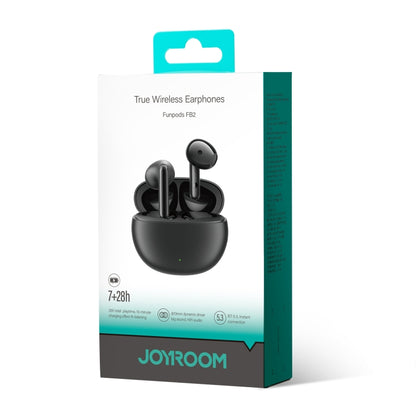 JOYROOM Funpods Series JR-FB2 Semi-In-Ear True Wireless Bluetooth Earbuds(Black) - TWS Earphone by JOYROOM | Online Shopping South Africa | PMC Jewellery | Buy Now Pay Later Mobicred