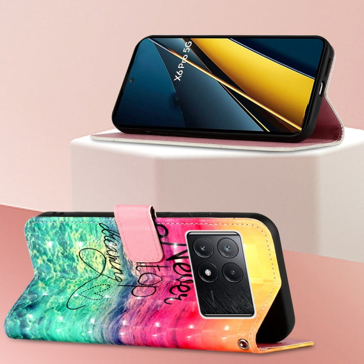 For Xiaomi Redmi K70E 3D Painting Horizontal Flip Leather Phone Case(Chasing Dreams) - K70E Cases by PMC TechLife | Online Shopping South Africa | PMC TechLife | Buy Now Pay Later Mobicred