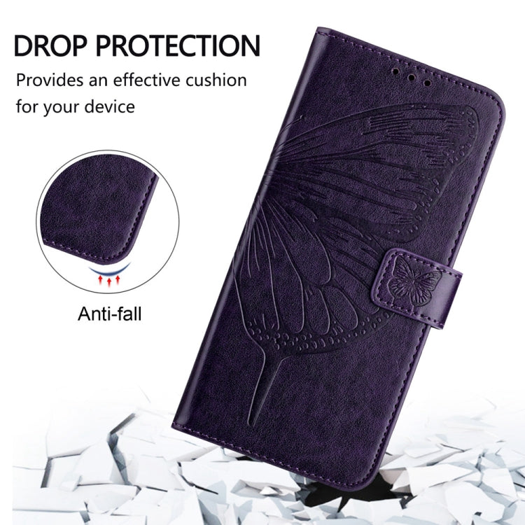 For Xiaomi Redmi K70 / K70 Pro Embossed Butterfly Leather Phone Case(Dark Purple) - K70 Cases by PMC Jewellery | Online Shopping South Africa | PMC Jewellery | Buy Now Pay Later Mobicred