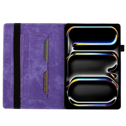 For iPad Pro 13 2024 Butterfly Cat Embossing Leather Tablet Case(Purple) - iPad Pro 13 2024 Cases by PMC Jewellery | Online Shopping South Africa | PMC Jewellery | Buy Now Pay Later Mobicred