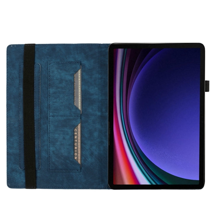 For Samsung Galaxy Tab S9 FE+ / S9+ / S8+ Butterfly Cat Embossing Leather Tablet Case(Dark Blue) - Galaxy Tab S9+ Cases by PMC Jewellery | Online Shopping South Africa | PMC Jewellery