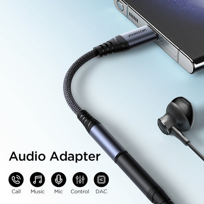 JOYROOM SY-C01 USB-C/Type-C to 3.5mm Audio Adapter Cable(Black) - Type-C Adapter by JOYROOM | Online Shopping South Africa | PMC Jewellery | Buy Now Pay Later Mobicred