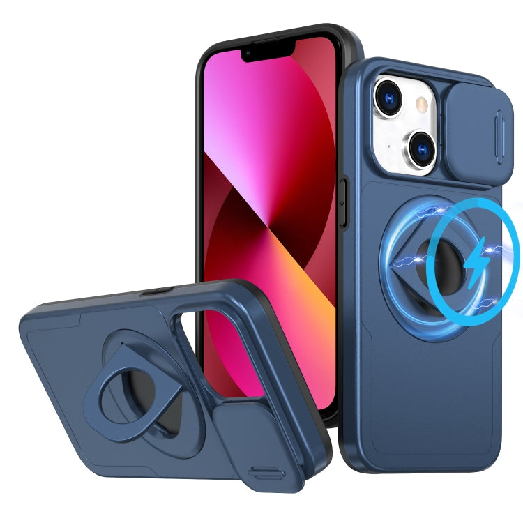 For iPhone 13 Camshield MagSafe Ring Holder Armor Phone Case(Blue) - free shipping - PMC TechLife - Order now!