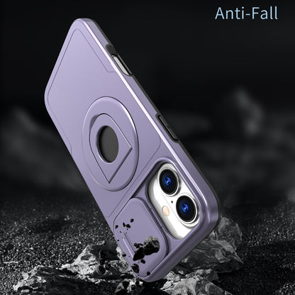 For iPhone 16 Plus Camshield MagSafe Ring Holder Armor Phone Case(Purple) - iPhone 16 Plus Cases by PMC Jewellery | Online Shopping South Africa | PMC Jewellery | Buy Now Pay Later Mobicred