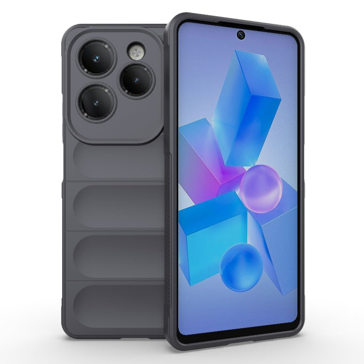 For Infinix Hot 40 Pro / Hot 40 Magic Shield TPU + Flannel Phone Case(Dark Grey) - Infinix Cases by PMC TechLife | Online Shopping South Africa | PMC TechLife | Buy Now Pay Later Mobicred