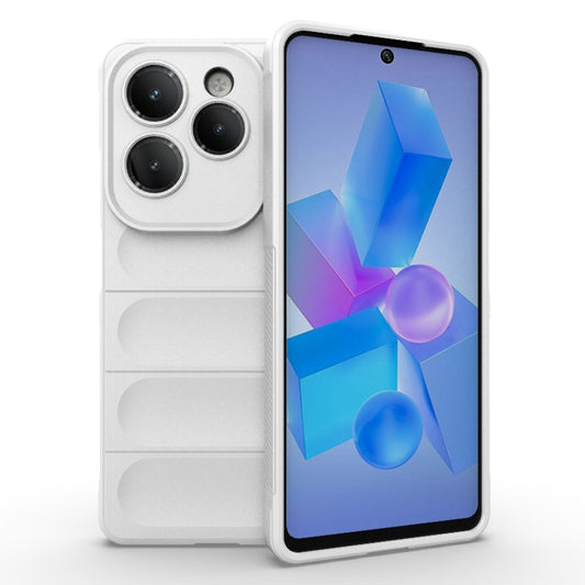 For Infinix Hot 40 Pro / Hot 40 Magic Shield TPU + Flannel Phone Case(White) - Infinix Cases by PMC Jewellery | Online Shopping South Africa | PMC Jewellery | Buy Now Pay Later Mobicred