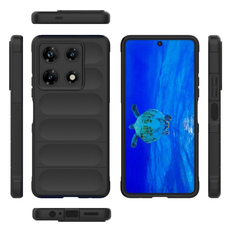 For Infinix Note 30 Pro X6788 Magic Shield TPU + Flannel Phone Case(Black) - Infinix Cases by PMC TechLife | Online Shopping South Africa | PMC TechLife | Buy Now Pay Later Mobicred