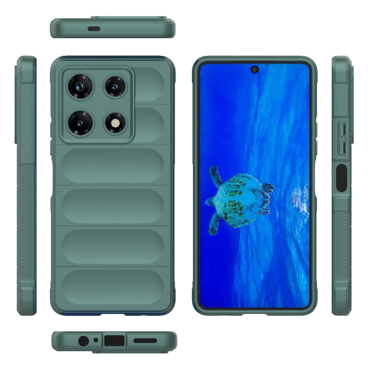 For Infinix Note 30 Pro X6788 Magic Shield TPU + Flannel Phone Case(Dark Green) - Infinix Cases by PMC TechLife | Online Shopping South Africa | PMC TechLife | Buy Now Pay Later Mobicred