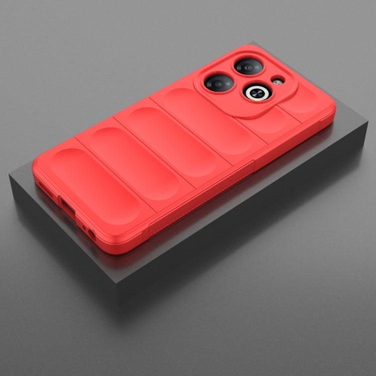 For Infinix Smart 8 Magic Shield TPU + Flannel Phone Case(Red) - Infinix Cases by PMC Jewellery | Online Shopping South Africa | PMC Jewellery | Buy Now Pay Later Mobicred