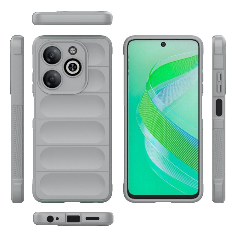 For Infinix Smart 8 Magic Shield TPU + Flannel Phone Case(Grey) - Infinix Cases by PMC TechLife | Online Shopping South Africa | PMC TechLife | Buy Now Pay Later Mobicred