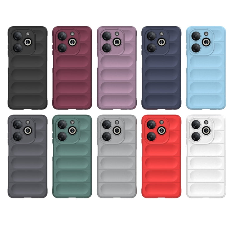 For Infinix Smart 8 Magic Shield TPU + Flannel Phone Case(Grey) - Infinix Cases by PMC TechLife | Online Shopping South Africa | PMC TechLife | Buy Now Pay Later Mobicred
