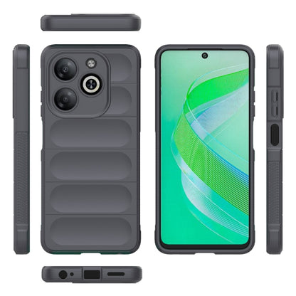 For Infinix Smart 8 Magic Shield TPU + Flannel Phone Case(Dark Grey) - Infinix Cases by PMC Jewellery | Online Shopping South Africa | PMC Jewellery | Buy Now Pay Later Mobicred